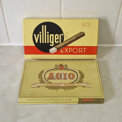 Vintage cigar boxes cardboard - cigar,
