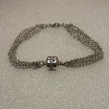 Authentic Pandora ? Multistrand Clip Station bracelet ? S925 ALE ? 17cm long