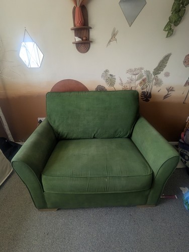 Green chair single bed - green,