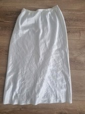 Vinatge St Michael Marks & Spencer Skirt UK 12-14 Cream Slip Midi