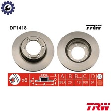2x BRAKE DISC DF1418 FOR VW