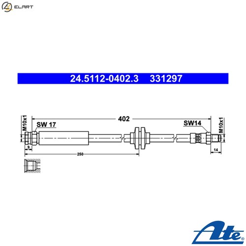 Brake hose 5112 0402 - hose, for