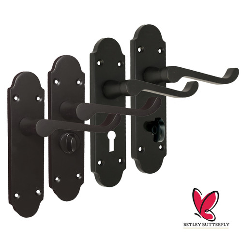 Door handle modern scroll - door,