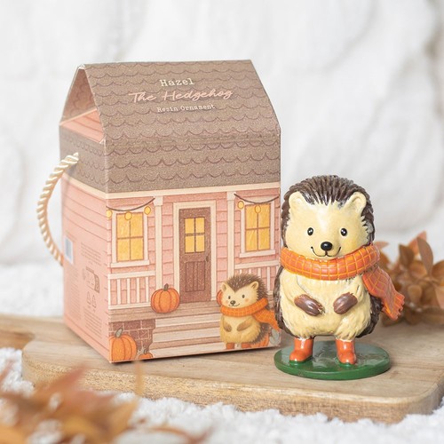 Hazel hedgehog ornament - hazel,