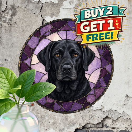 Black labrador retriever round - black,