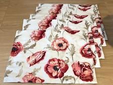 5 x Vintage LAURA ASHLEY CUSHION COVERS - Freshford Poppy Cranberry 46 X 35CM