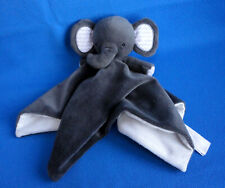 DARK GREY doudou ? ELEPHANT BLANKIE comforter soft HUG toy ? TU SAINSBURYS