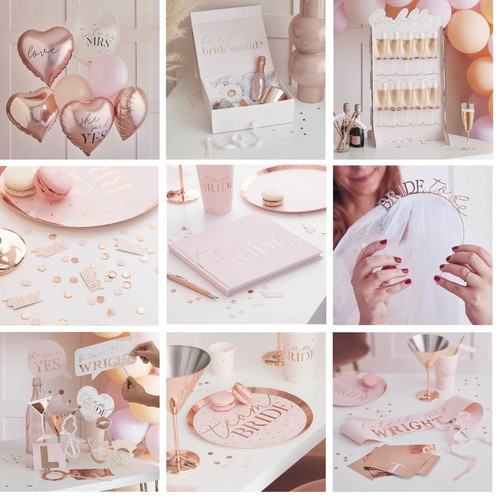 Hen party blush pink rose - hen,