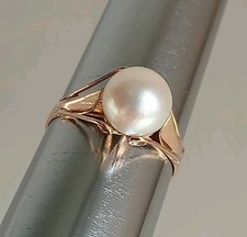 Antique 18ct gold 7.2mm pearl
