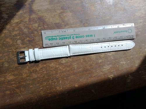 18mm lorus white leather watch - 18mm,