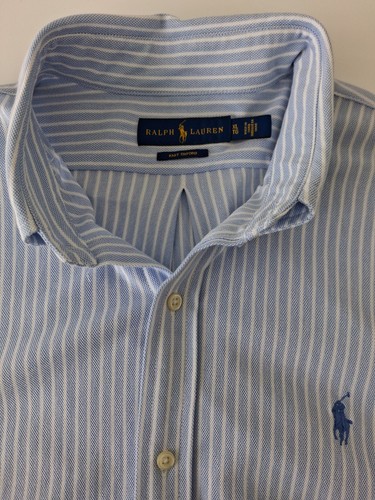 Blue with white pin strip