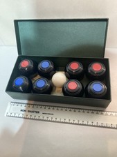 Mini Carpet Bowls Eight Bowls and small white One Boxed In Decent Slightly Used