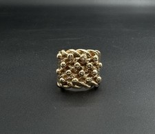 Large 9ct Yellow Gold 4 Row Keepers Ring - Size Z + 2 - 35.7g