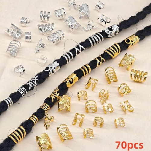 70pcs alloy hair - hair, beads