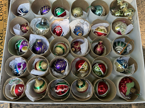 Lot glass christmas ornaments - glass,