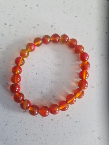 Orange carnelian beaded - orange,
