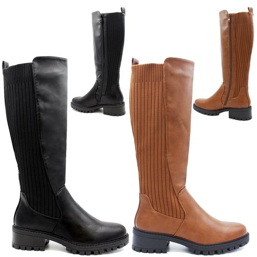 Womens ladies knee - high, chunky