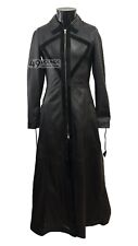 Ladies Victory SUEDE Coat Black Full Length Victorian Style Leather Jacket 1520
