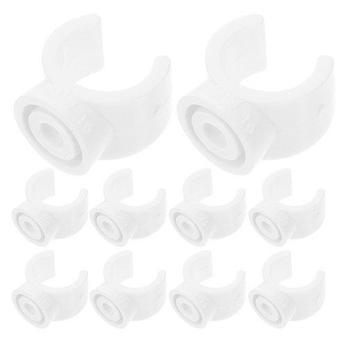 50pcs white pvc shaped pipe - white,