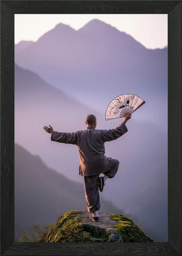 Shaolin monk with fan - monk,