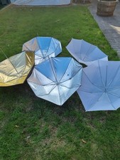 5 Used Studio Umbrellas Photography Video Lighting Reflectors Black White