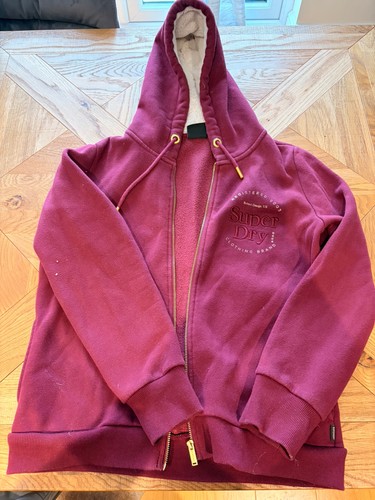 Superdry maroon fur hooded - superdry,