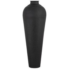 Large Black Floor Vase Metal Contemporary Home Decor 103cm Statement Ornament