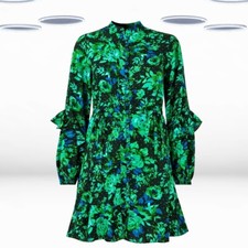 Ex Joe Browns Women’s Tunic Dress - Long Sleeve Florals  Green