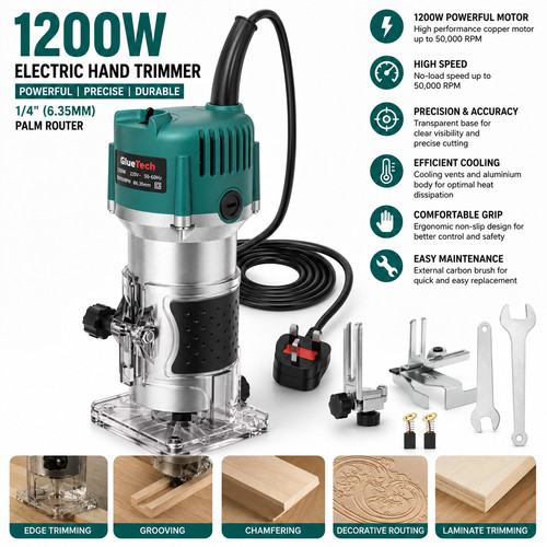 1200w electric palm router - 1200w,