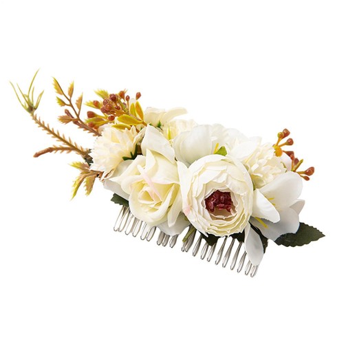 Women boho flower hair comb - hair,