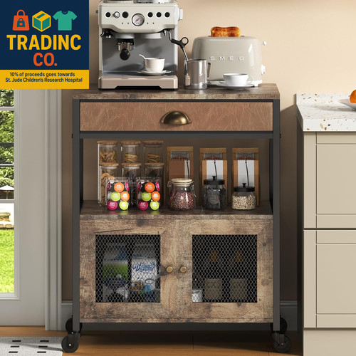 Coffee bar cabinet tiers - bar,