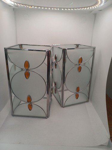 Pair amber tiffany - pair, b&q