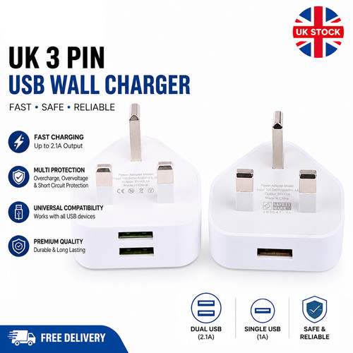 Mains pin plug - pin, adapter