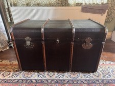 Vintage french steamer trunk - vintage,