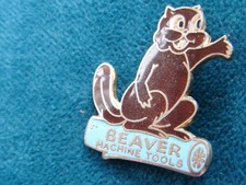 Rare BEAVER MACHINE TOOLS Enamel pin badge by MARPLES & BEASLEY