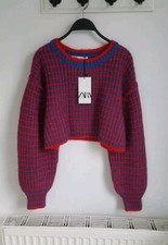 red purple blue striped cropp