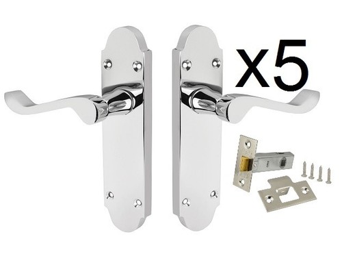 Door handles chrome polished - door,