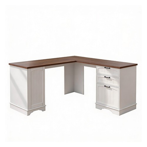 Shaped office desk with - desk, usb