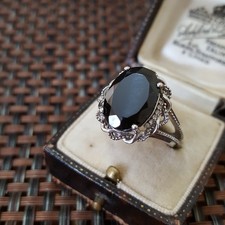 Sterling Silver Ring Black