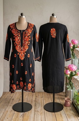 Short ladies chickenkari kurti - short,