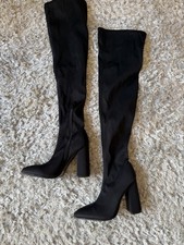 Sexy Black Over Knees Platform