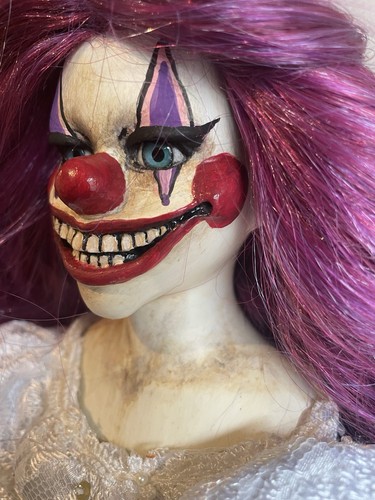 Ooak clown creepy horror - ooak, bride