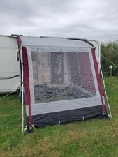 Kampa Rally 200 Caravan Porch Poled awning Maroon approx 200 cm wide x 250cm