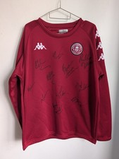 Kappa Wigan Warriors Red Long Sleeve Signed Training Sweatshirt Size L (T29)