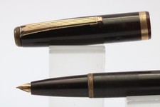 Vintage (c1948) Mentmore Diploma Brown Medium Fountain Pen, GT