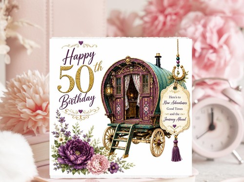50th birthday greeting - greeting, card