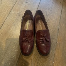 Russell & Bromley Chester Loafers Burgundy Leather Shoes 39 EU 6 UK Great Con