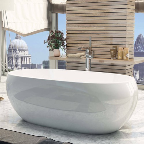 Freestanding bath curved - freestanding,