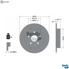 2x BRAKE DISC BDS1841 FOR