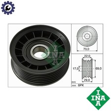 DEFLECTIONGUIDE PULLEY VRIBBED